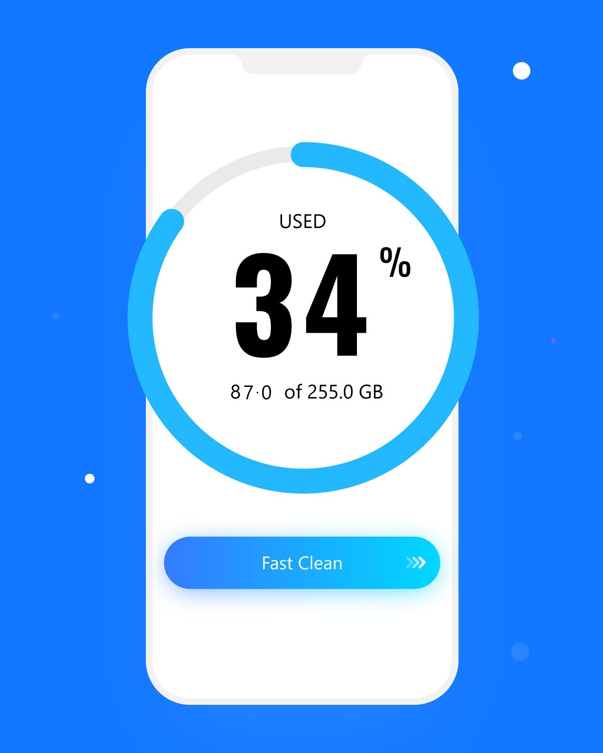 Storage indicator of Cleaner for iPhone App