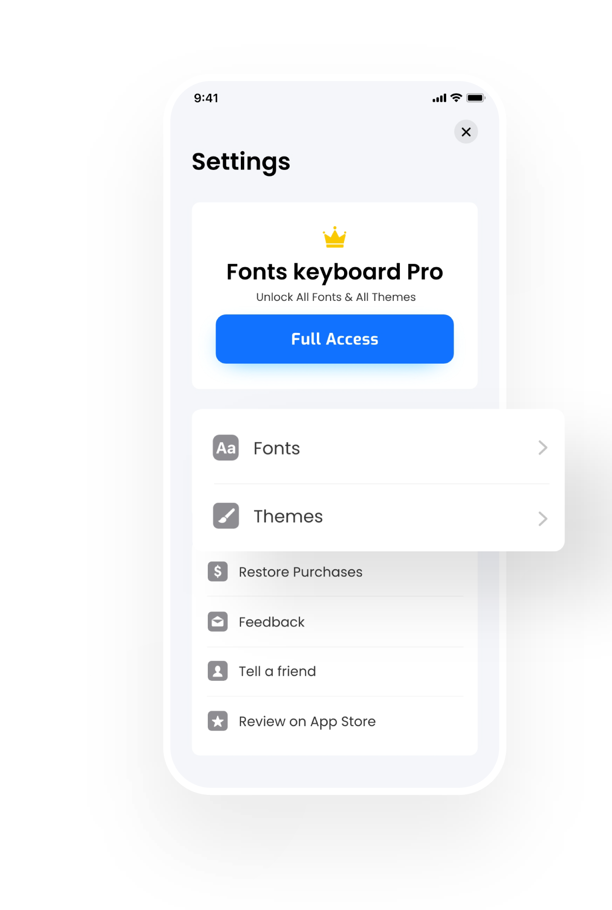 Fonts & Keyboard for iPhones Premium Features