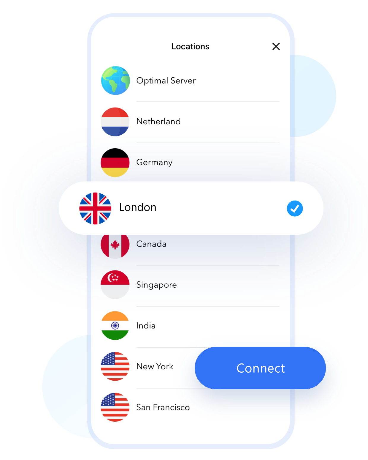 One-touch vpn connection for iPhone