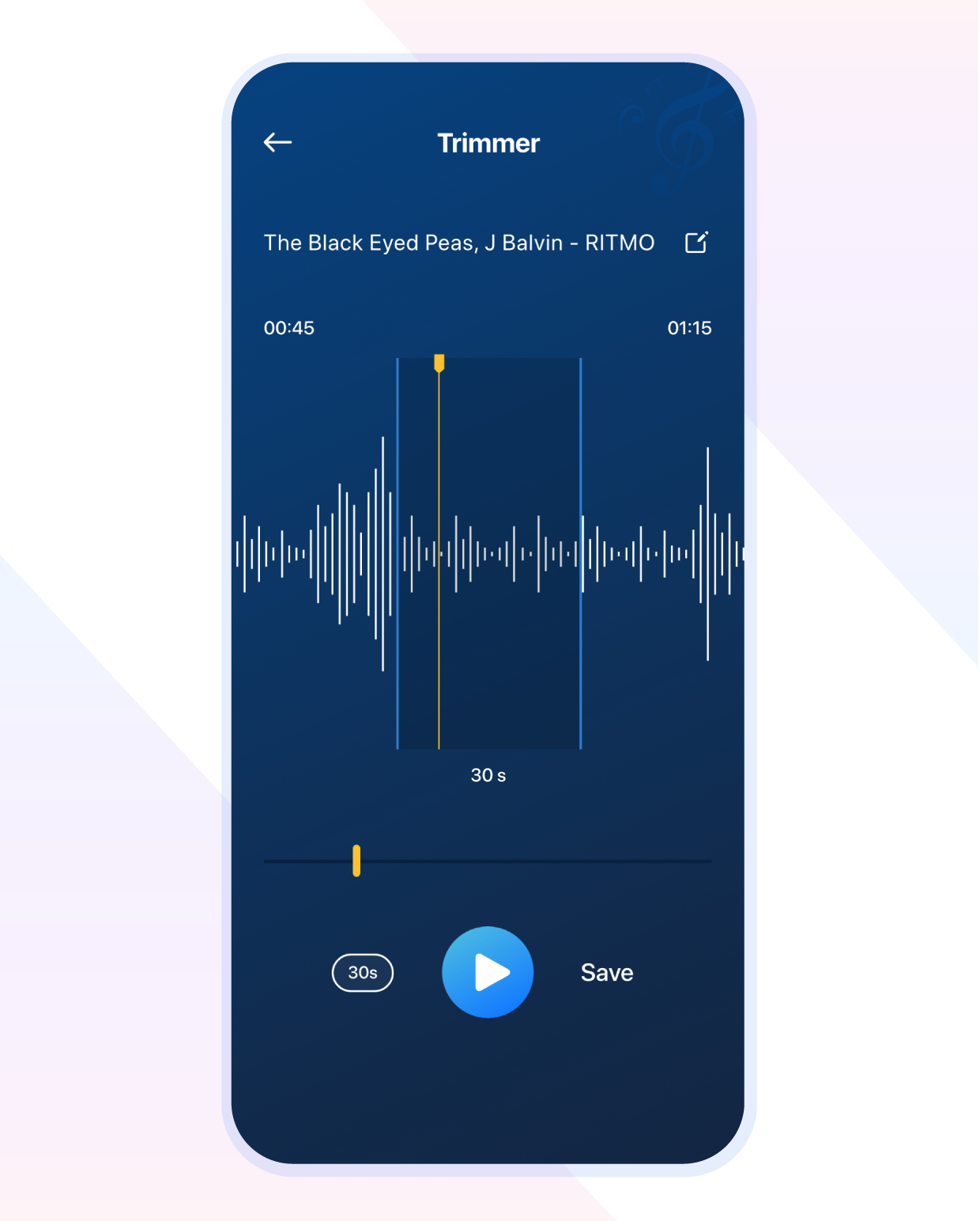 Audio trimmer with Ringtone Maker iPhone App