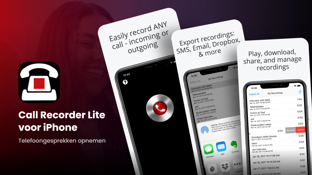 Call Recorder Lite voor iPhone