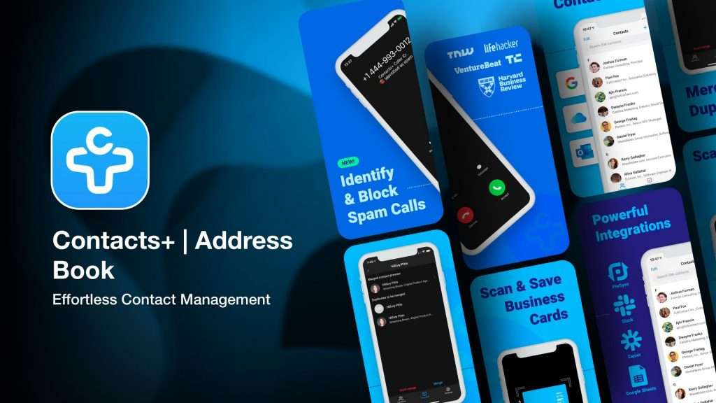 Contacts+ Address Book card scanner app for iPhone