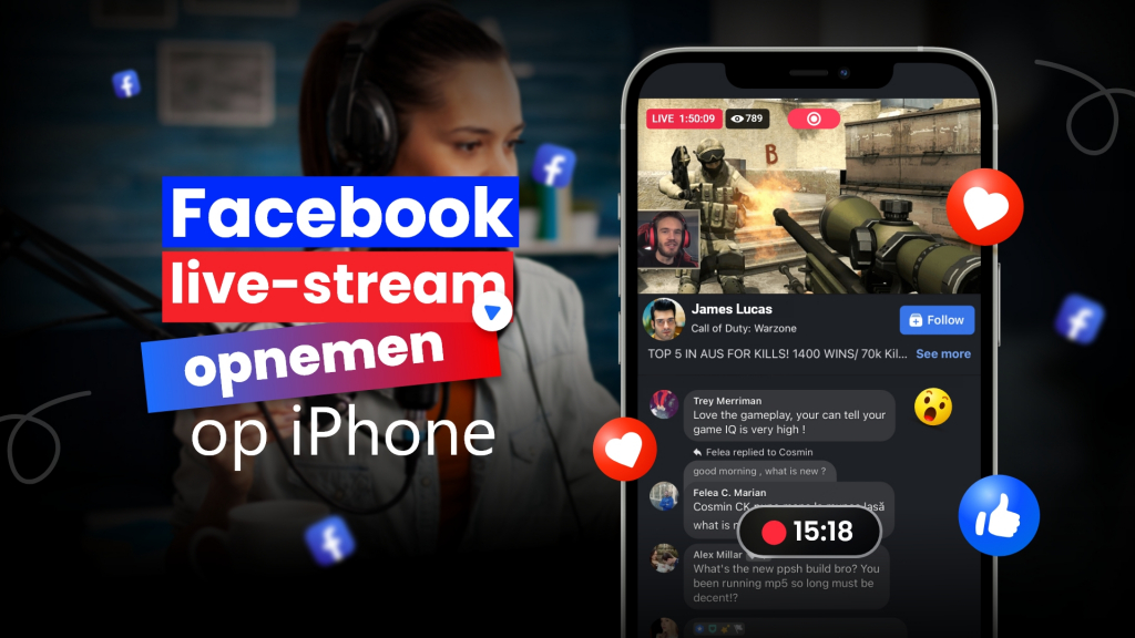 Hoe Facebook Live Stream Opnemen op iPhone