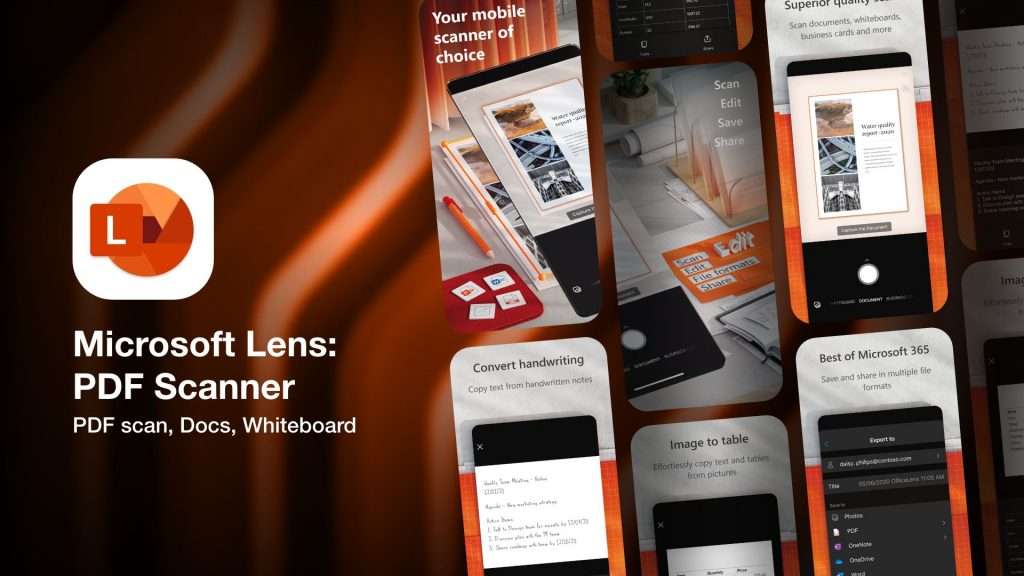 Microsoft Lens PDF Scanner - Best business card scanner app for iPhone