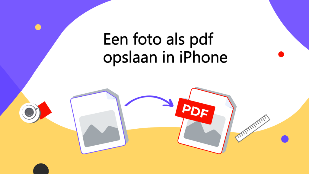 Hoe sla ik een foto op als PDF op een iPhone?